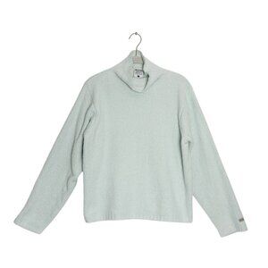 Columbia Women's Mock Neck Pullover Long Sleeve Sweater in Pale Blue - Sz L